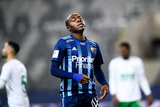 Djurgårdens Edward Chilufya deppar