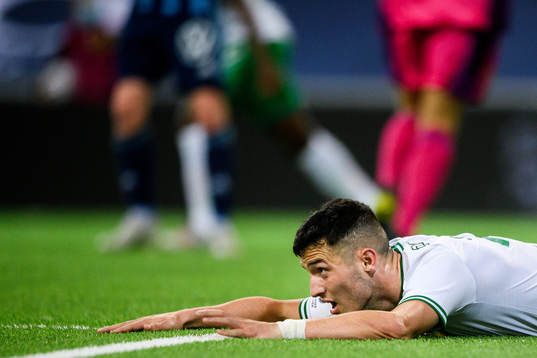 Hammarbys Astrit Selmani deppar