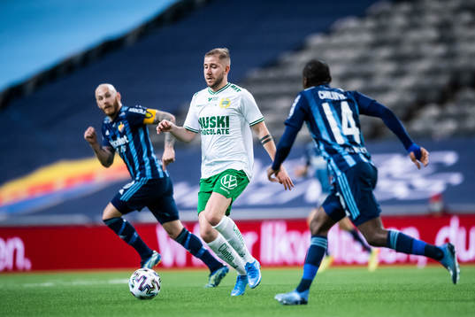 Djurgårdens Magnus Eriksson och Hammarbys Darijan Bojanic