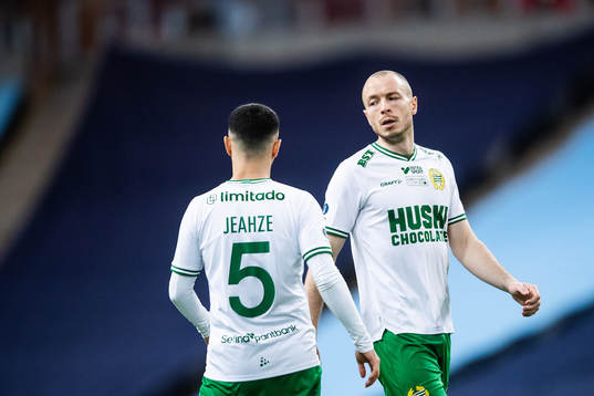 Hammarbys Mohanad Jeahze och Jon Gudni Fjoluson