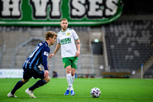 Djurgårdens Hampus Finndell och Hammarbys Darijan Bojanic