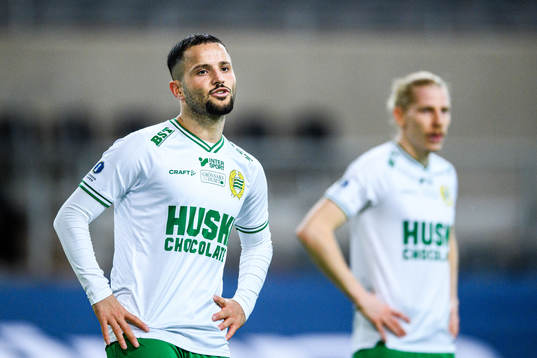 Hammarbys Mohanad Jeahze och Gustav Ludwigson