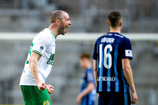 Hammarbys Jon Gudni Fjoluson jublar
