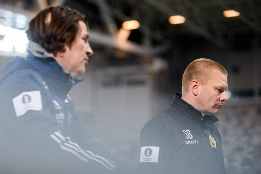 Djurgårdens tränare Thomas Lagerlöf och Hammarbys