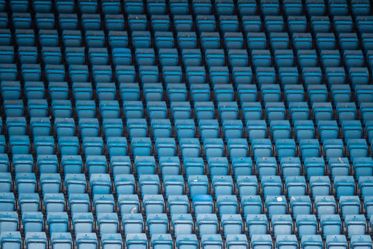 Tomma läktaren på Malmö Stadion