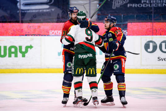 Djurgårdens Dick Axelsson och Jesper Pettersson i bråk