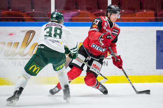 Malmö Redhawks Adam Ollas Mattsson och Färjestads Jakob