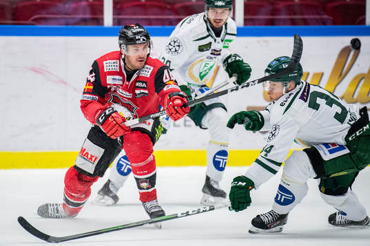 Malmö Redhawks Jesper Jensen Aabo och Färjestads Michael