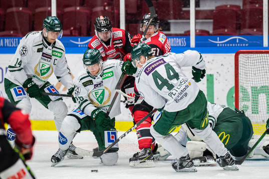 Malmö Redhawks Emil Sylvegård och Ponthus Westerholm