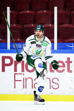 Färjestads Martin Johansson jublar