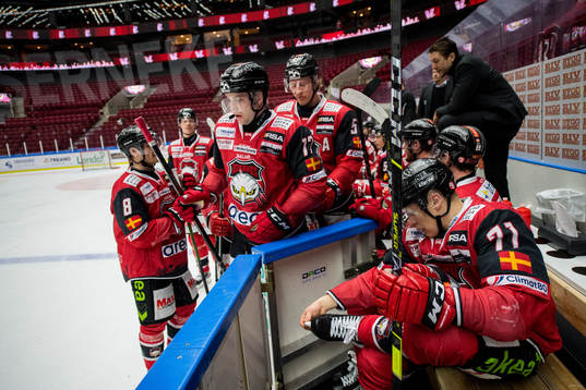 Malmö Redhawks Pathrik Westerholm, Emil Sylvegård och