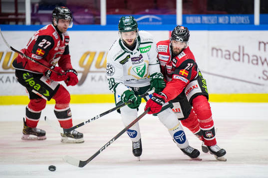 Färjestads Jakob Forsbacka Karlsson och Malmö Redhawks