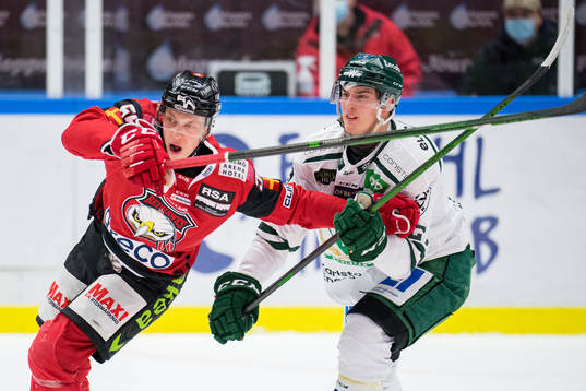 Malmö Redhawks William Von Barnekow och Färjestads Oskar
