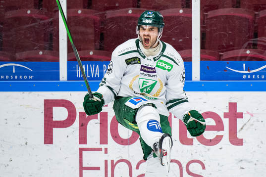 Färjestads Martin Johansson jublar