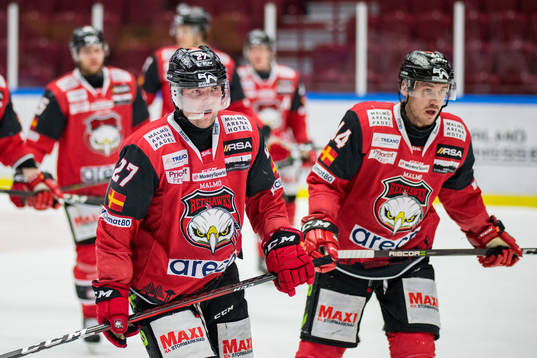 Malmö Redhawks Ponthus Westerholm och Jesper Jensen Aabo