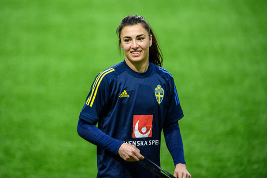 goalkeeper Zecira Musovic of Sweden