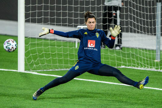 goalkeeper Zecira Musovic of Sweden
