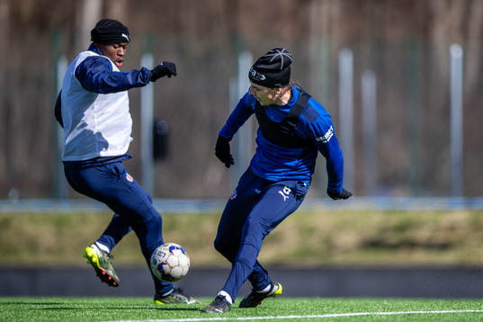 Noel Mbo och Brandur Hendriksson Olsen