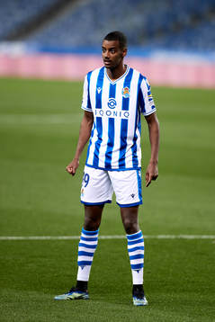 Alexander Isak of Real Sociedad looks