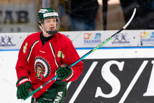 Frölundas Liam Dower Nilsson innan åttondelsfinal två i