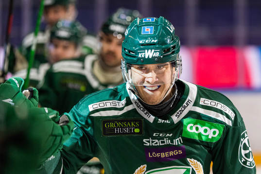 Färjestads Michael Lindqvist jublar