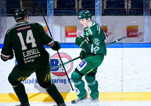 Färjestads Daniel Viksten jublar