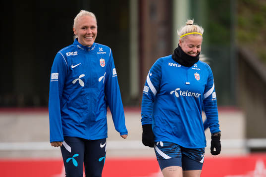 Maria Thorisdottir and Therese Sessy Åsland of the