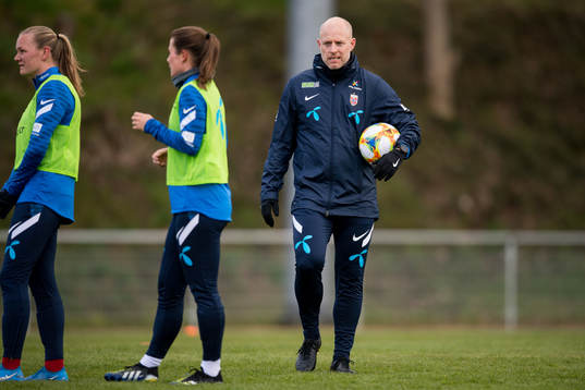 Assistant coach Anders Jacobson of the Norwegian national