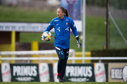 Goalkeeper Cecilie Hauståker Fiskerstrand of the Norwegian