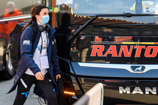 Ingrid Syrstad Engen of Norway arrives