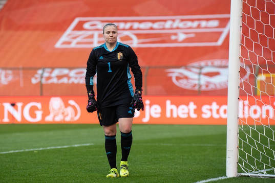 goalkeeper Justien Odeurs of Belgium