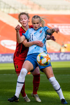 Karina Sævik of Norway and Charlotte Tison of Belgium