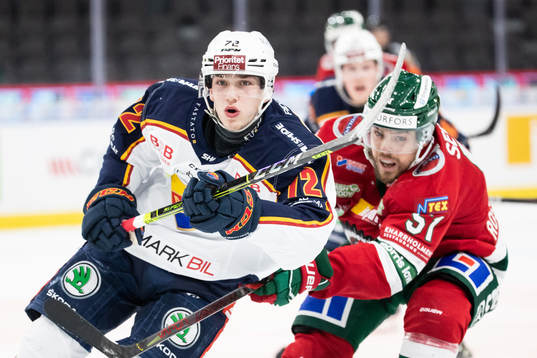 Djurgårdens William Eklund och Frölundas Mats Rosseli