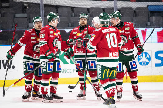 Frölundas Mats Rosseli Olsen jublar