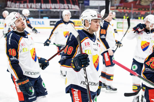 Djurgårdens Niclas Bergfors och Rhett Rakhshani deppar
