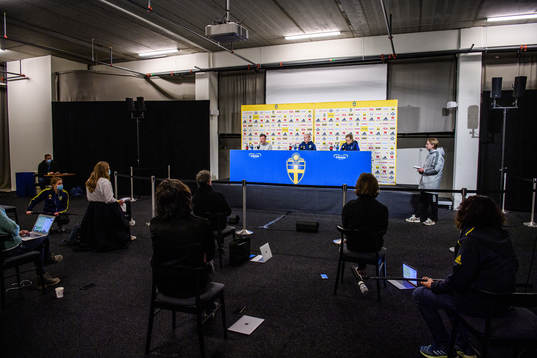 Peter Gerhardsson, Head coach, Caroline Seger and Magdalena