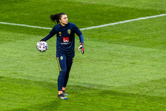 Goalkeeper Zecira Musovic of Sweden