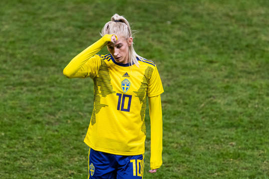 Sofia Jakobsson of Sweden looks dejected