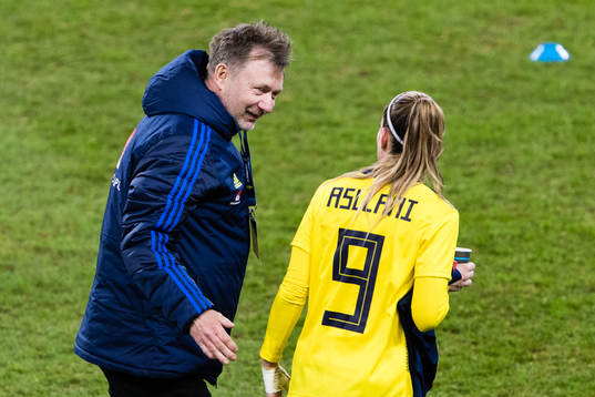 Peter Gerhardsson, Head coach of Sweden and Kosovare