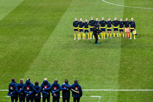 Staff and players of Sweden