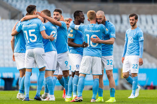 Malmö FFs Antonio Colak, Anders Christiansen och Jo Inge