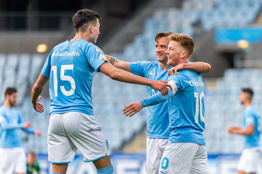 Malmö FFs Anel Ahmedhodzic, Eric Larsson och Anders
