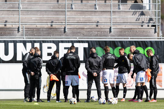 under fotbollsmatchen i Superettan mellan Falkenberg och
