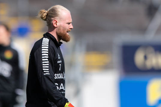 GAIS målvakt Mathias Karlsson före fotbollsmatchen i