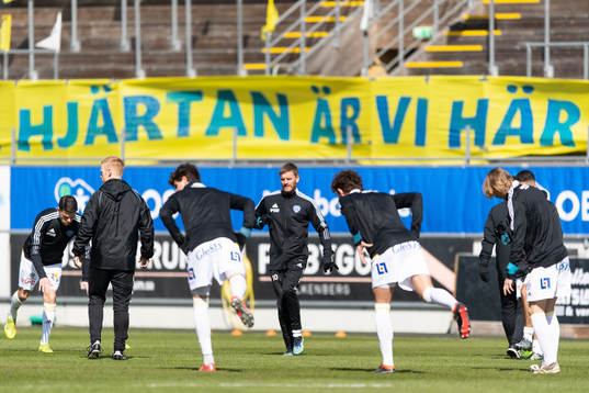 Falkenbergs Karl Söderström före fotbollsmatchen i