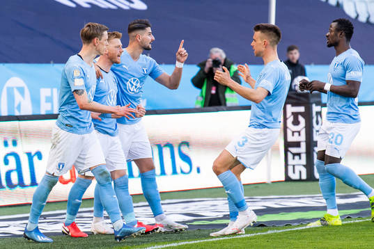 Malmö FFs Sören Rieks, Anders Christiansen, Antonio