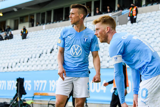 Malmö FFs Jonas Knudsen och Anders Christiansen
