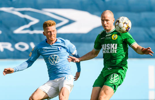Malmö FFs Anders Christiansen och Hammarbys Jon Gudni