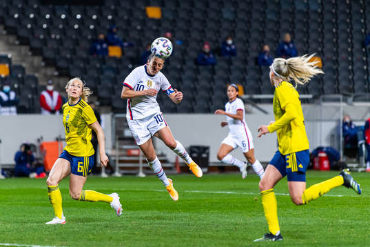 Magdalena Eriksson of Sweden and Carli Lloyd of USA