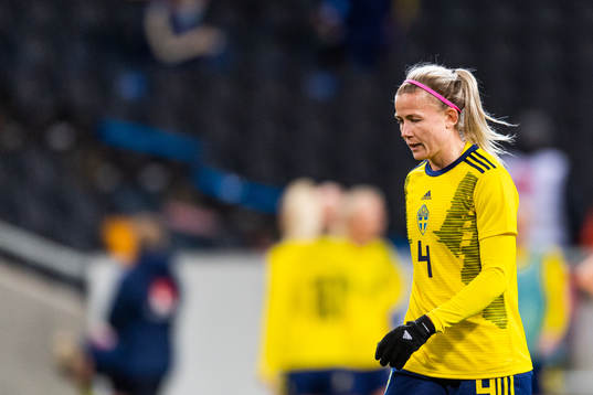 Hanna Glas of Sweden looks dejected